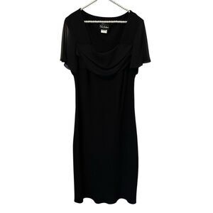 S.L. Fashions Women's Black Evening Dress Size 20W Vintage Cocktail Classic
